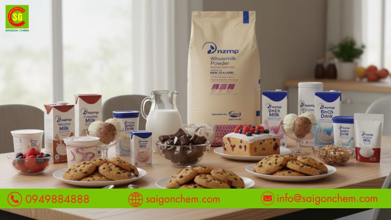 Bột sữa d&ugrave;ng trong b&aacute;nh kẹo, đồ uống thực phẩm